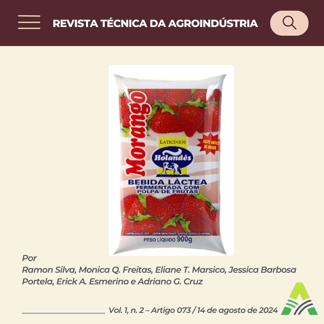 BEBIDA LÁCTEA: UMA SOLUÇÃO SUSTENTÁVEL PARA A AGROINDÚSTRIA?